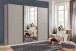 Schwebetürenschrank >AALST< in SAHARAGRAU / SPIEGEL - 270x208x65cm (BxHxT)