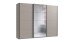 Schwebetürenschrank >AALST< in SAHARAGRAU / SPIEGEL - 270x208x65cm (BxHxT)