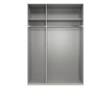 Schwebetürenschrank >AALST< in SAHARAGRAU - 135x208x65cm (BxHxT)