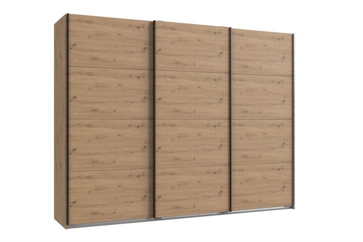 Schwebetürenschrank >AALST< in ARTISAN EICHE NACHBILDUNG - 270x208x65cm (BxHxT)