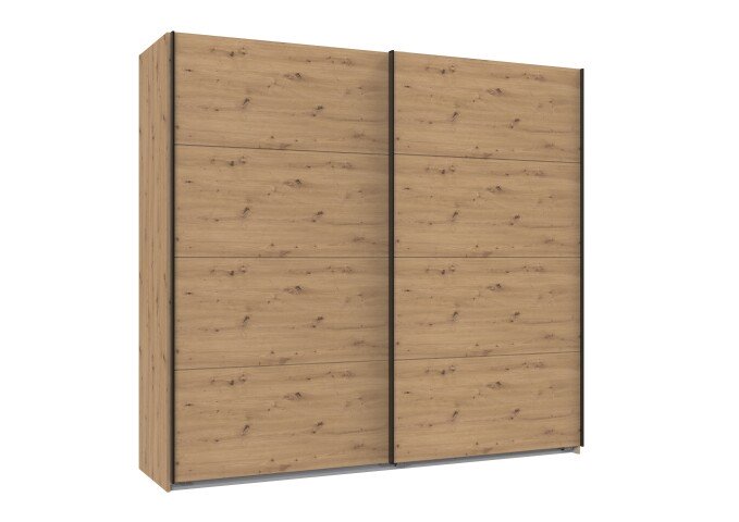 Schwebetürenschrank >AALST< in ARTISAN EICHE NACHBILDUNG - 225x208x65cm (BxHxT)