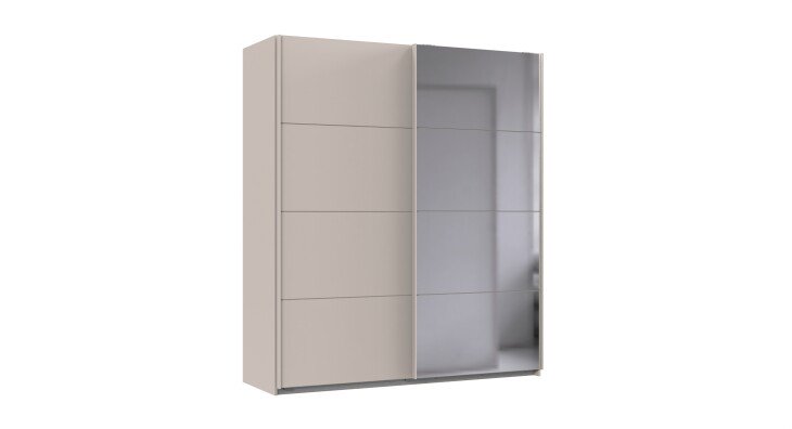 Schwebetürenschrank >AALST< in KASCHMIR / SPIEGEL - 180x208x65cm (BxHxT)