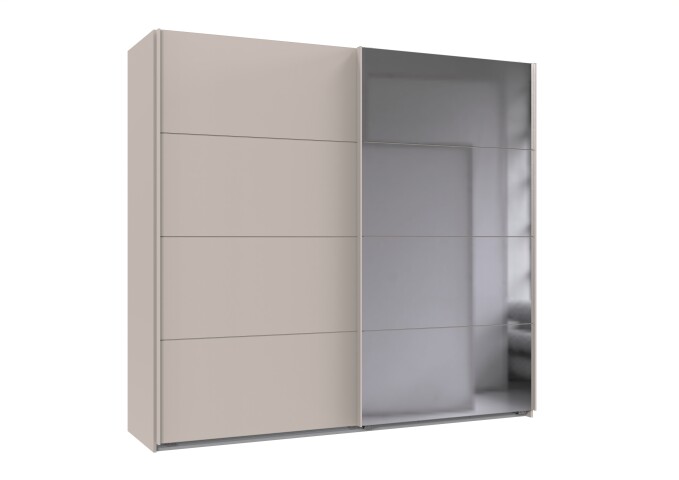 Schwebetürenschrank >AALST< in KASCHMIR / SPIEGEL - 225x208x65cm (BxHxT)