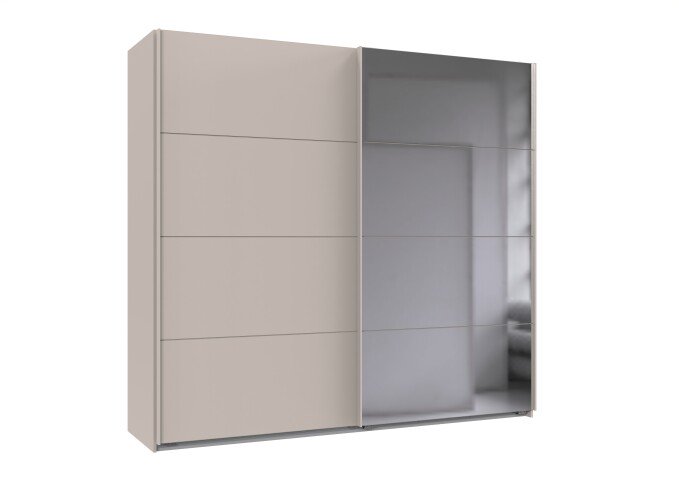 Schwebetürenschrank >AALST< in KASCHMIR / SPIEGEL - 225x208x65cm (BxHxT)