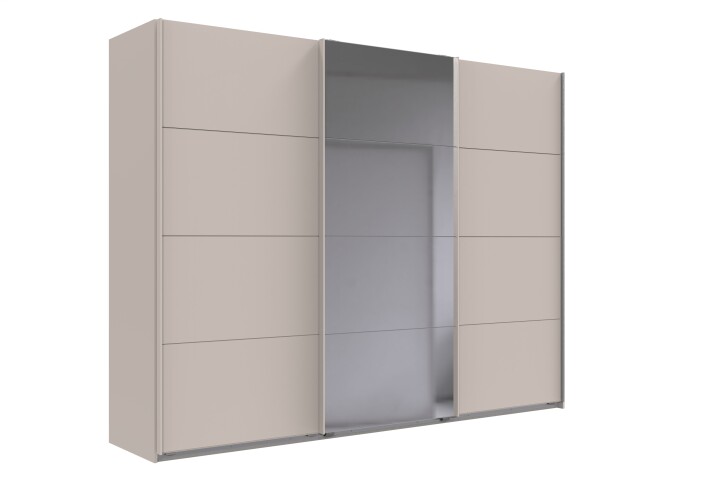 Schwebetürenschrank >AALST< in KASCHMIR / SPIEGEL - 270x208x65cm (BxHxT)