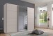 Schwebetürenschrank >AALST< in KASCHMIR / SPIEGEL - 270x208x65cm (BxHxT)