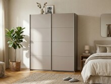Schwebetürenschrank >AALST< in KASCHMIR - 180x208x65cm (BxHxT)
