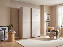 Schwebetürenschrank >AALST< in KASCHMIR - 135x208x65cm (BxHxT)