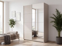 Schwebetürenschrank >AALST< in KASCHMIR / SPIEGEL - 135x208x65cm (BxHxT)