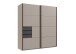 Schwebetürenschrank >OSNABRÜCK< in SAHARAGRAU / GRAPHIT - 180x198x65cm (BxHxT)