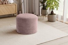 Polsterhocker >Kolo< in altrosa, Cord - 51x41x51cm (BxHxT)
