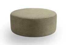 Polsterhocker >Kolo< in khaki, Cord - 103x39x103cm (BxHxT)