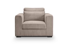 Sessel >Almera< in braun-beige, Cord - 120x92x112cm (BxHxT)