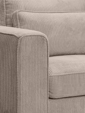 Sessel >Almera< in braun-beige, Cord - 120x92x112cm (BxHxT)