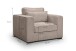 Sessel >Almera< in braun-beige, Cord - 120x92x112cm (BxHxT)