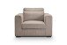 Sessel >Almera< in braun-beige, Cord - 120x92x112cm (BxHxT)