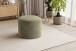 Polsterhocker >Kolo< in khaki, Cord - 51x41x51cm (BxHxT)