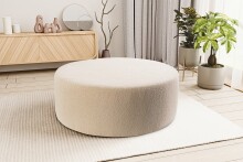 Polsterhocker >Kolo< in beige, Boucle -...