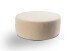 Polsterhocker >Kolo< in beige, Boucle - 103x39x103cm (BxHxT)