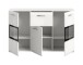 Sideboard >Ice< in Weiß / Weiß Hochglanz - 125x81x37cm (BxHxT)