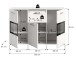 Sideboard >Ice< in Weiß / Weiß Hochglanz - 125x81x37cm (BxHxT)