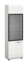 Vitrine >Ice< in Weiß / Weiß Hochglanz...