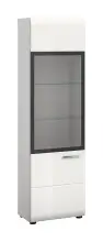 Vitrine >Ice< in Weiß / Weiß Hochglanz...