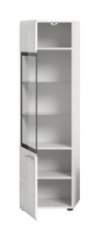 Vitrine >Ice< in Weiß / Weiß Hochglanz - 45x160x34cm (BxHxT)