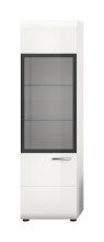 Vitrine >Ice< in Weiß / Weiß Hochglanz - 45x160x34cm (BxHxT)
