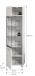 Vitrine >Ice< in Weiß / Weiß Hochglanz - 45x160x34cm (BxHxT)