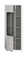 Vitrine >Ice< in Weiß / Weiß Hochglanz - 60x160x34cm (BxHxT)