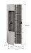 Vitrine >Ice< in Weiß / Weiß Hochglanz - 60x160x34cm (BxHxT)