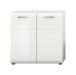 Kommode >Ice< in Weiß / Weiß Hochglanz - 80x81x34cm (BxHxT)