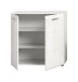 Kommode >Ice< in Weiß / Weiß Hochglanz - 80x81x34cm (BxHxT)