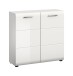 Kommode >Ice< in Weiß / Weiß Hochglanz - 80x81x34cm (BxHxT)