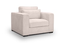 Sessel >Almera< in braun-beige, Cord - 120x92x112cm (BxHxT)