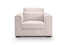 Sessel >Almera< in braun-beige, Cord - 120x92x112cm (BxHxT)