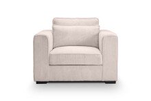 Sessel >Almera< in braun-beige, Cord - 120x92x112cm (BxHxT)