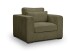 Sofa >Almera< in khaki, Cord - 120x92x112cm (BxHxT)