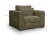 Sofa >Almera< in khaki, Cord - 120x92x112cm (BxHxT)