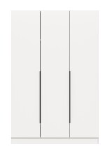 Kleiderschrank >Kopenhagen< in Weiß - 120x181x52cm (BxHxT)