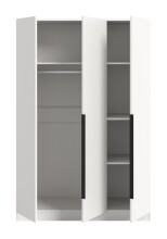 Kleiderschrank >Kopenhagen< in Weiß - 120x181x52cm (BxHxT)