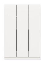 Kleiderschrank >Kopenhagen< in Weiß - 120x181x52cm (BxHxT)