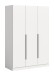 Kleiderschrank >Kopenhagen< in Weiß - 120x181x52cm (BxHxT)