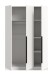 Kleiderschrank >Kopenhagen< in Weiß - 120x181x52cm (BxHxT)