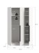 Kleiderschrank >Kopenhagen< in Weiß - 120x181x52cm (BxHxT)