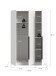 Kleiderschrank >Kopenhagen< in Weiß - 120x181x52cm (BxHxT)