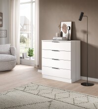 Kommode >Kopenhagen< in Weiß - 74x80x35cm...