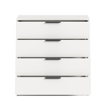 Kommode >Kopenhagen< in Weiß - 74x80x35cm (BxHxT)