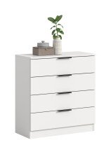 Kommode >Kopenhagen< in Weiß - 74x80x35cm (BxHxT)